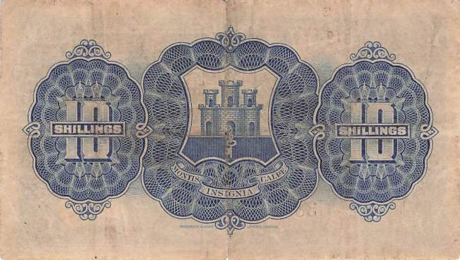 Gibraltar 10 Shillings 1942 p14